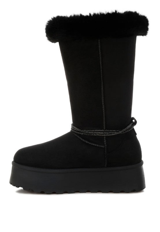 Olonya Fur Collar Anti-Skid Snow Boots