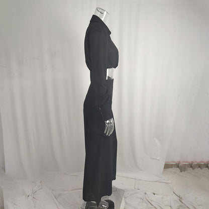 Women's Plus Size Wide Leg Elegant Pant Set