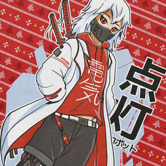 Anime Samurai Christmas Ugly Sweatshirt - Lolomo!