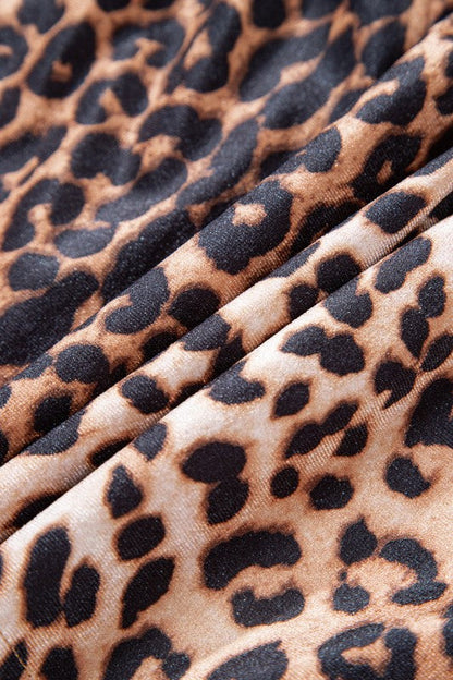 Leopard Tiered Patchwork Mini Skirt