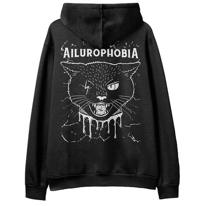 Sweat à capuche premium pour chat Ailurophobia