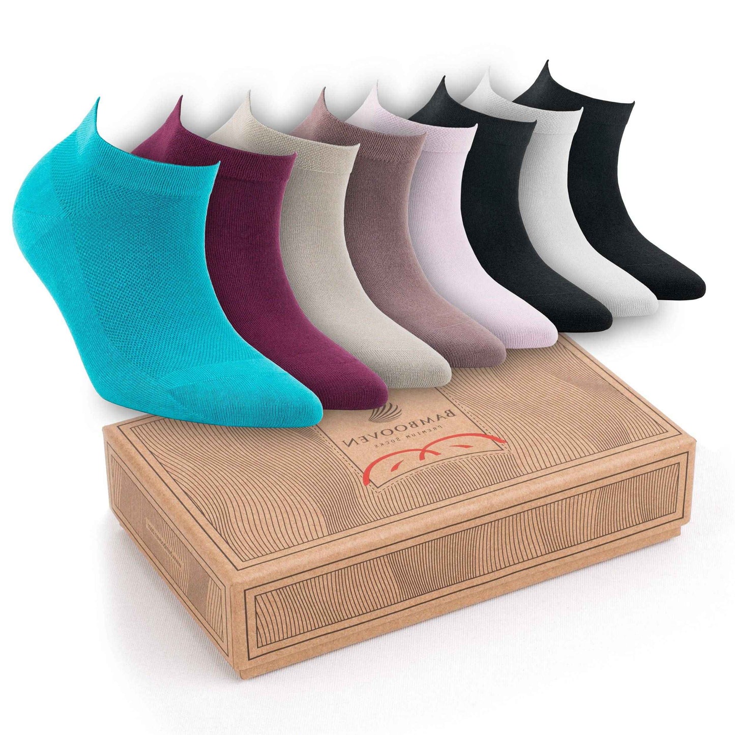Women’s Bamboo Ankle Socks 8-Pack - 550