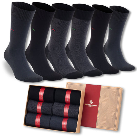 Men’s Bamboo Diabetic Dress & Trouser Socks 6-Pack - 637