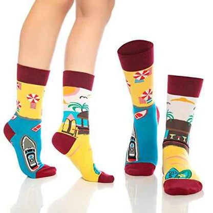 Fun Crew Socks for Men and Women – Colorful Cotton Novelty 6-Pack