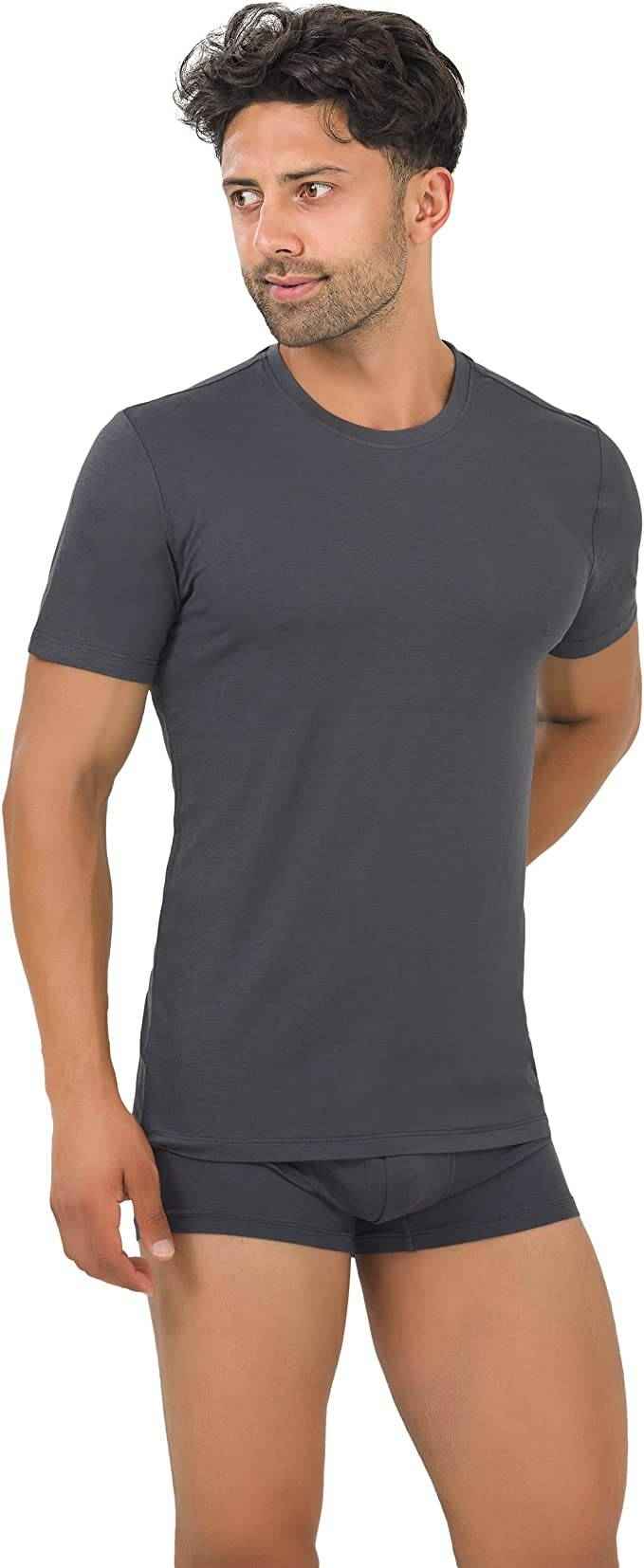 Men's Bamboo Crew Neck Undershirts (3-Pack)