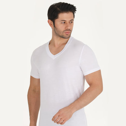 Men's Bamboo V-Neck Undershirt (3 Pack) - Lolomo!