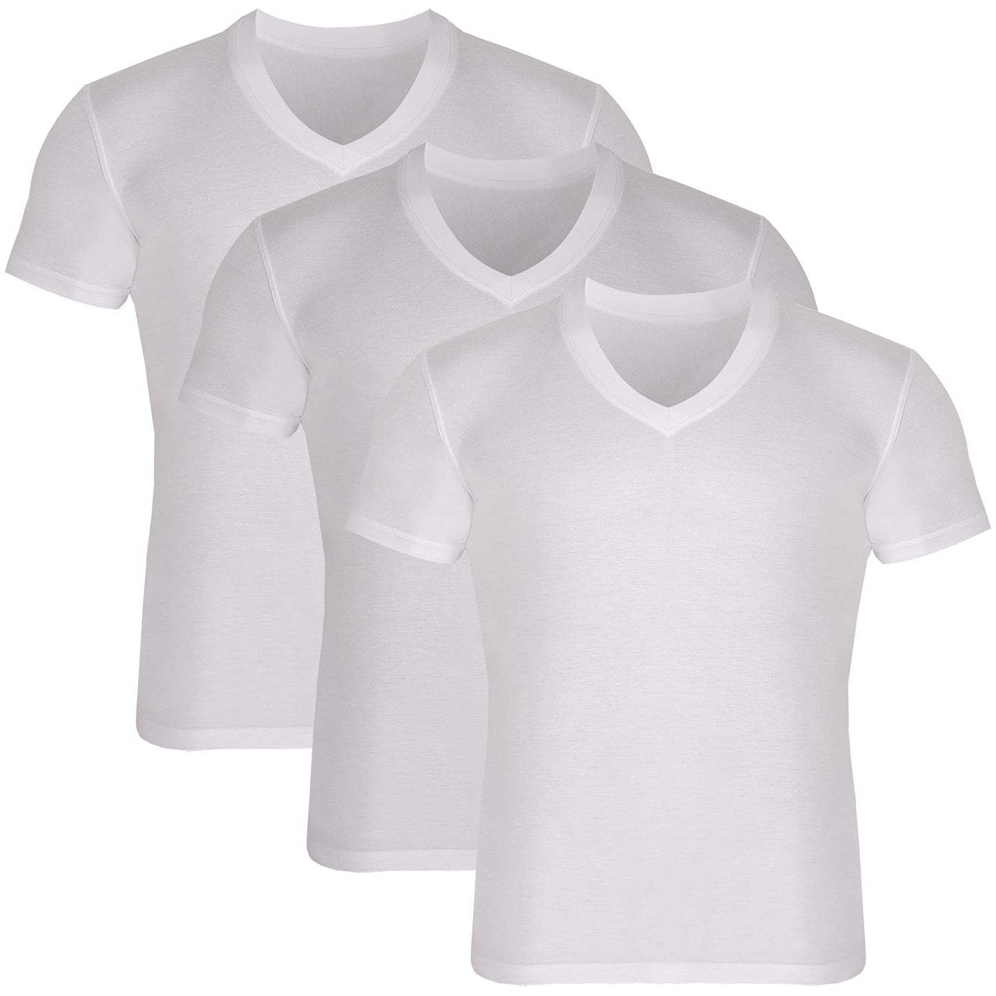 Men's Bamboo V-Neck Undershirt (3 Pack) - Lolomo!