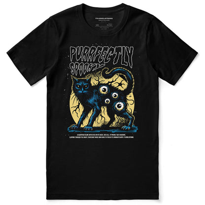 T-shirt chat aux vibrations effrayantes