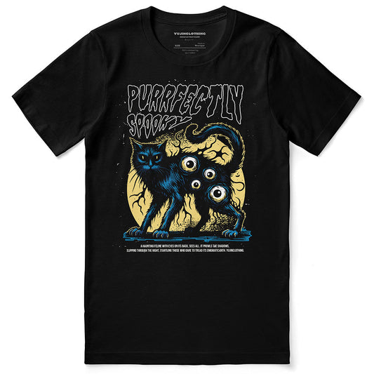 T-shirt chat aux vibrations effrayantes