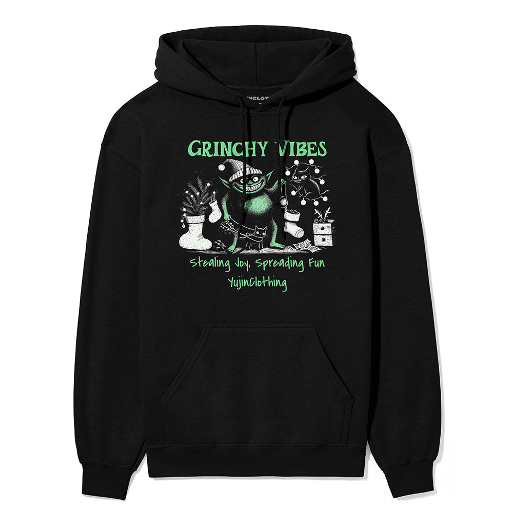 Sweat à capuche de Noël Grinchy Vibes