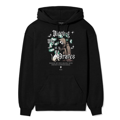 Sweat à capuche pour chat « Digging My Own Graves »
