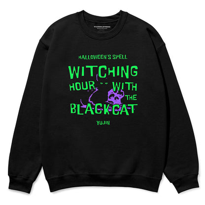 Sweat-shirt Black Cat Spell