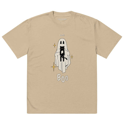 Boo! Cat Oversized Faded T-Shirt