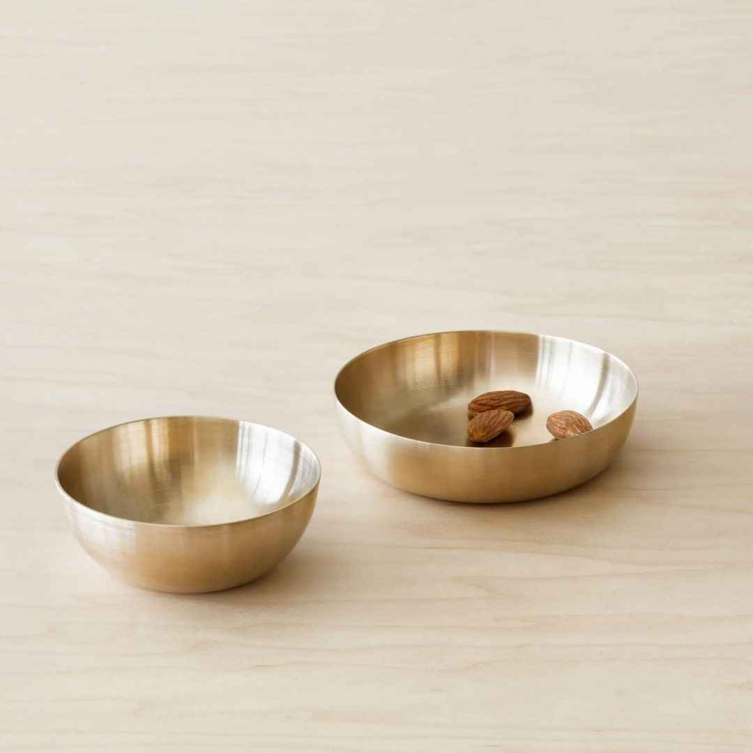 Mini Brass Serving Bowls – Elegant & Handcrafted Tableware Set