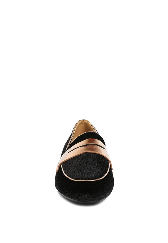 Malta Penny Strap Velvet Loafers