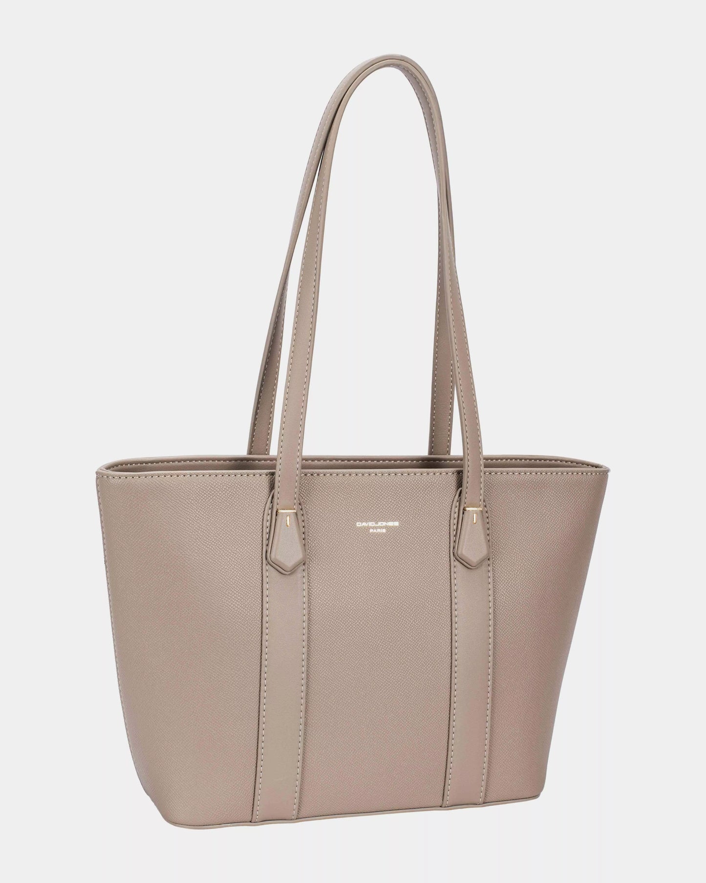 David Jones Leather Tote Bag with Gold Hardware