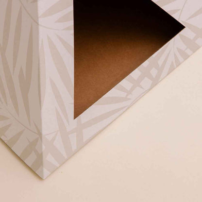 'Neutral Palm' Cardboard Cat Pyramid