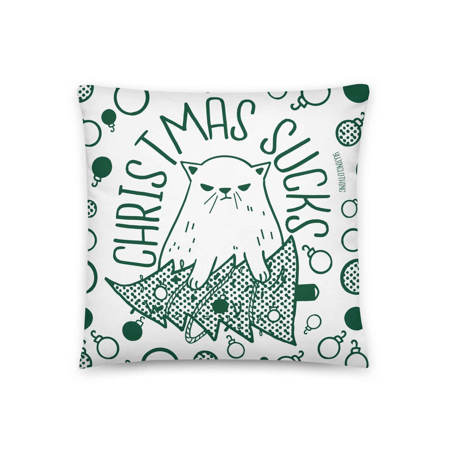 Christmas Sucks Cat Pillow