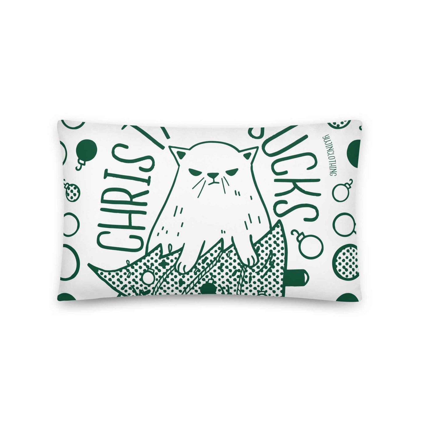 Christmas Sucks Cat Pillow