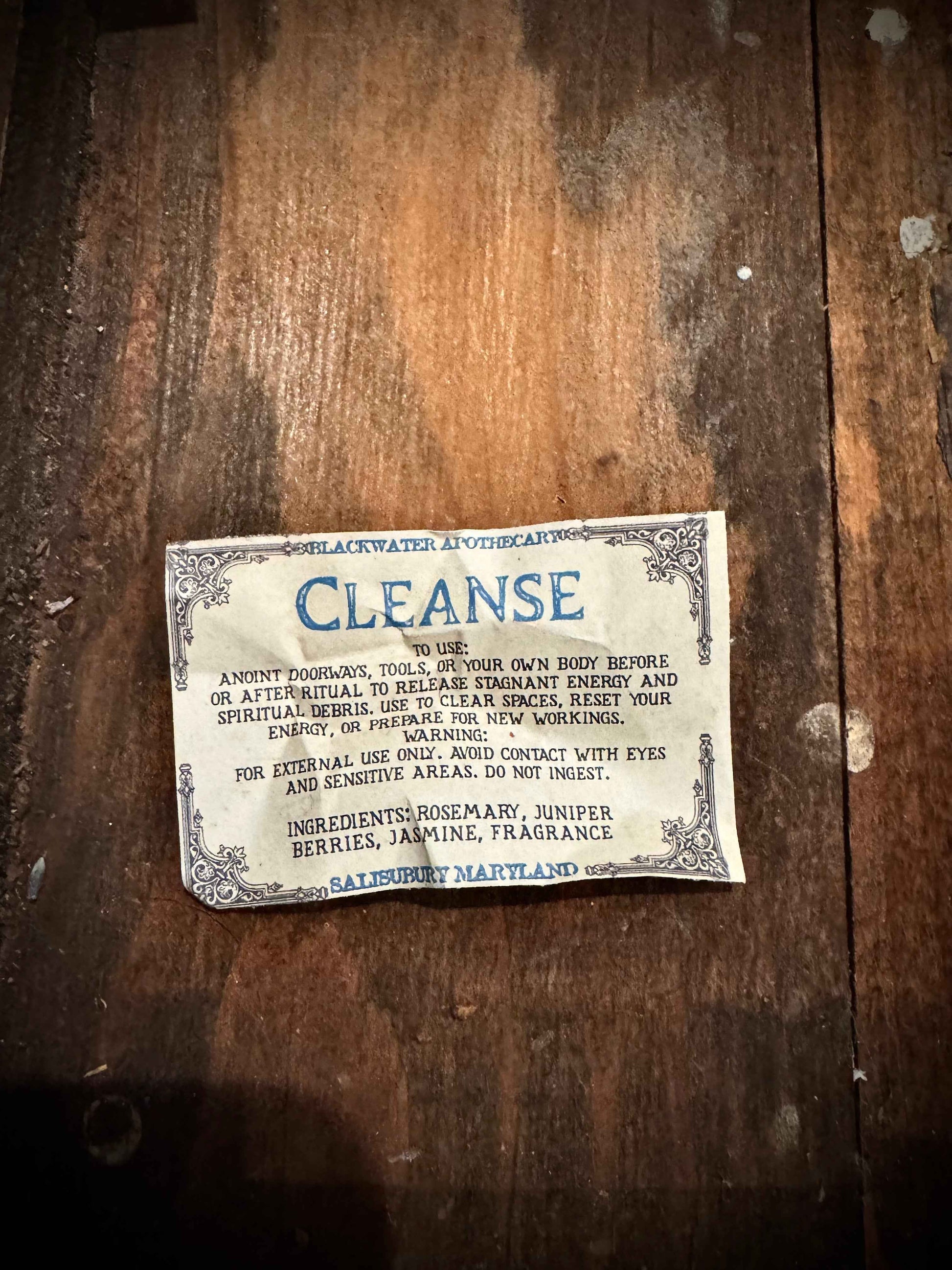 Cleanse Ritual Oil for Energy Clearing & Purification – 1oz