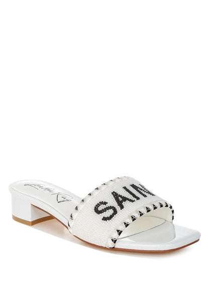 Poshta Saint Tropez Beaded Slip-On Heels