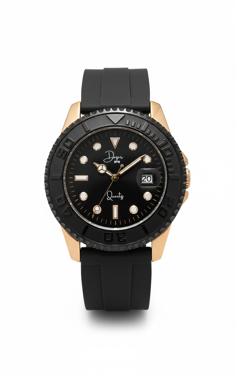 Minimalist Quartz Men's Watch - The Dark Night by Dapr