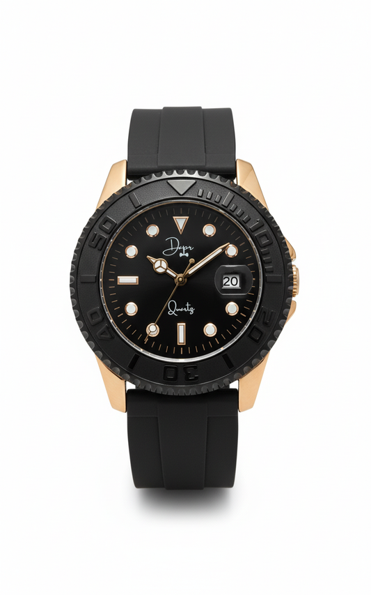 Minimalist Quartz Men's Watch - The Dark Night by Dapr