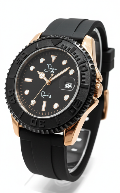 Minimalist Quartz Men's Watch - The Dark Night by Dapr