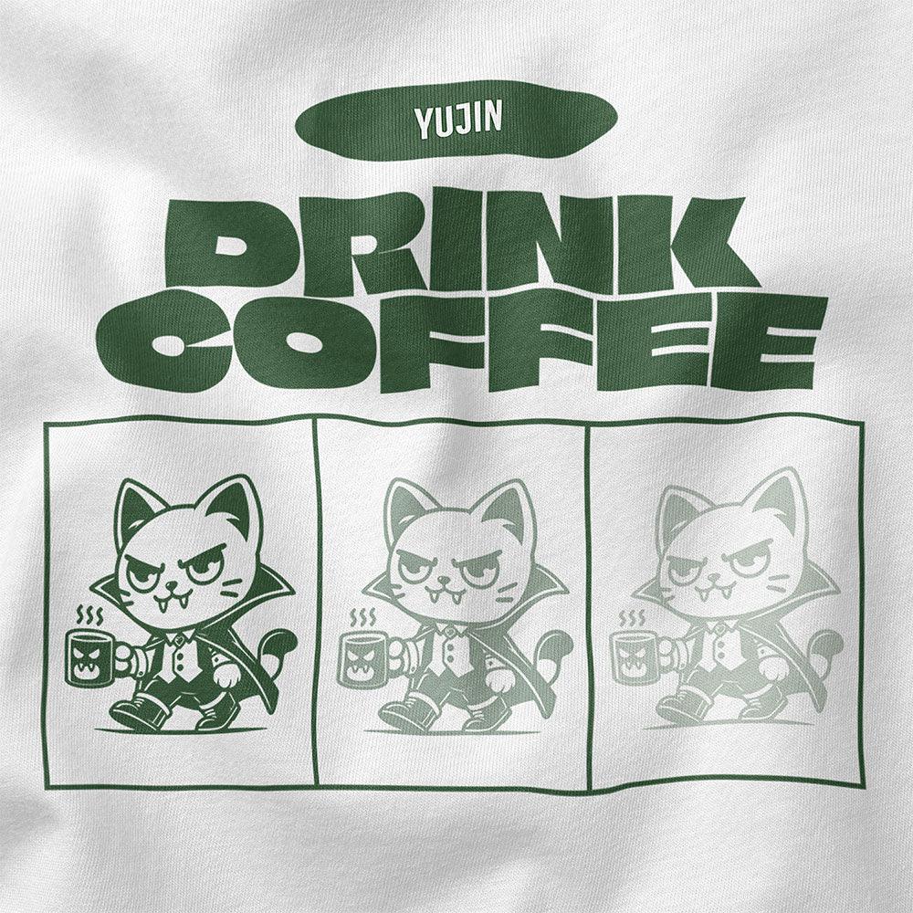 Drink Coffee Cat T-Shirt - Lolomo!