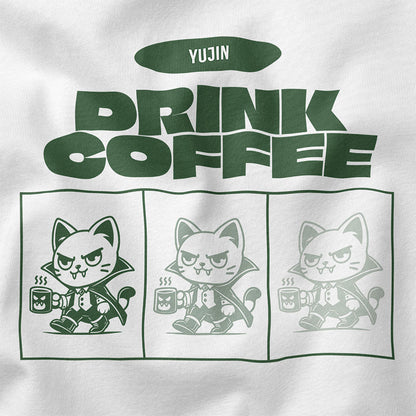 Drink Coffee Cat T-Shirt - Lolomo!