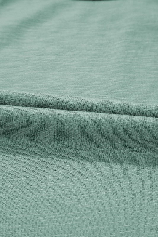 Metallic Contrast Trim Scoop Neck Tank Top