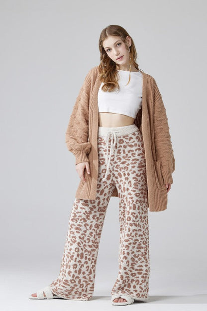 Plus Oversized Pompom Sleeve Cardigan