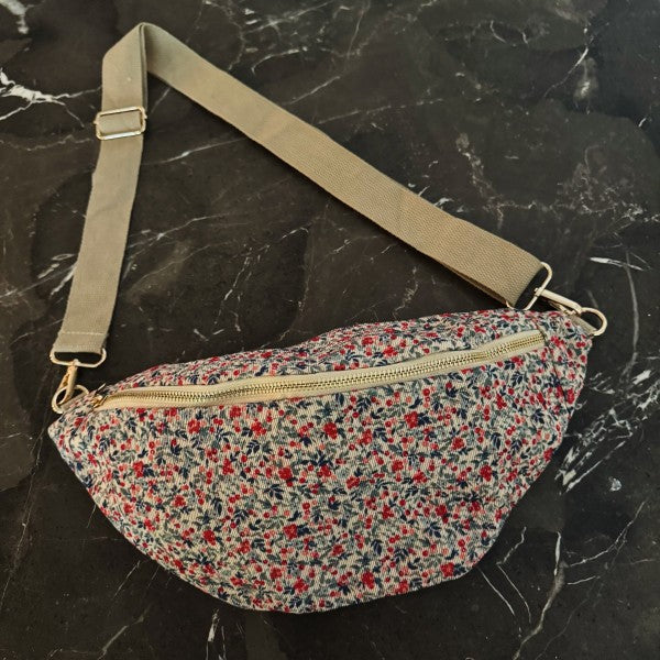 Vintage Floral Sling Bag – Adjustable Crossbody