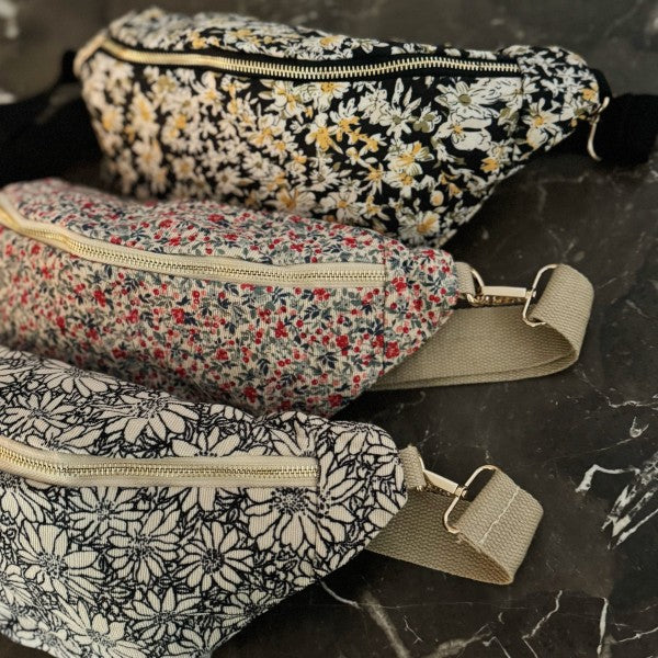 Vintage Floral Sling Bag – Adjustable Crossbody