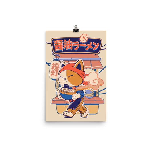 Affiche de chat ramen