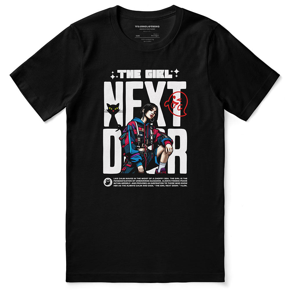 T-shirt chat La fille d'à côté