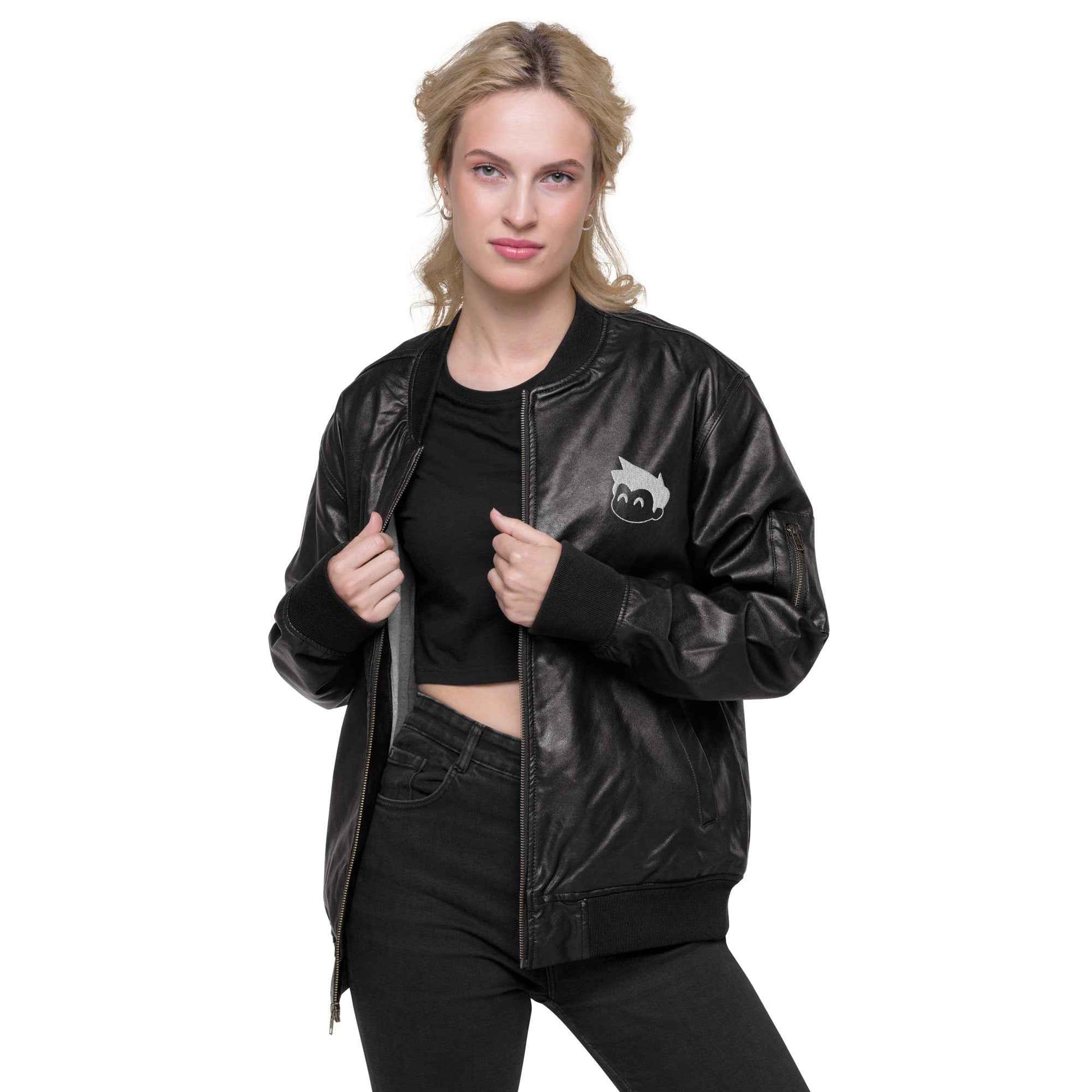 Gimbo Leather Bomber Jacket