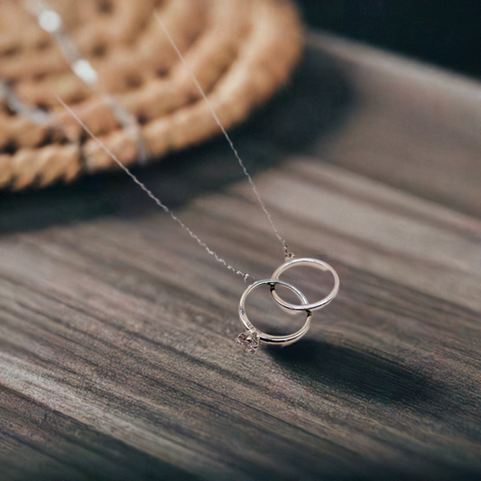 Eternal Embrace White Gold Necklace - Timeless Luxury - Lolomo!