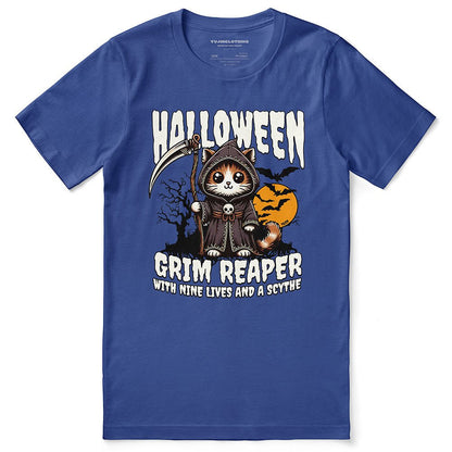 Grim Reaper Halloween Cat T-Shirt - Lolomo!
