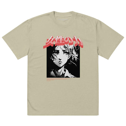 Josei no Chikara Oversized Faded T-Shirt