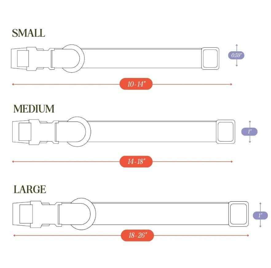 Malibu Sunset Sustainable Hemp Cotton Adjustable Dog Collar– Durable & Soft