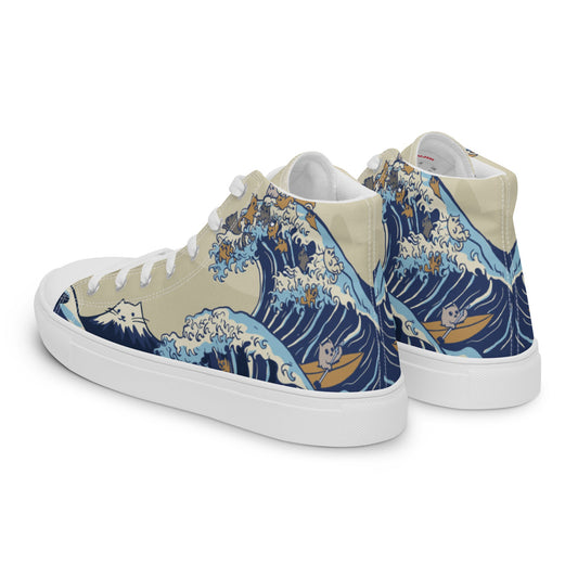 Chaussures à motif de chat japonais pour hommes