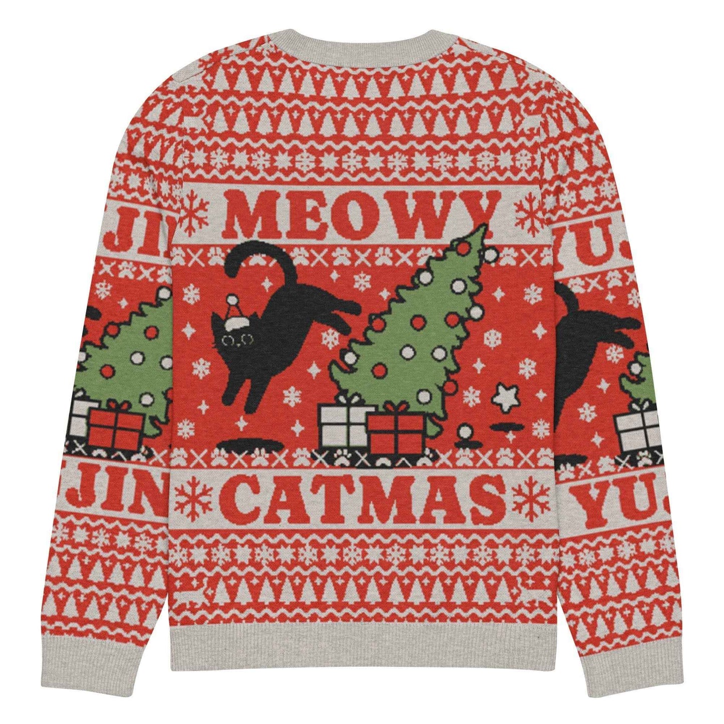 Meowy Catmas Cat Christmas Ugly Sweatshirt
