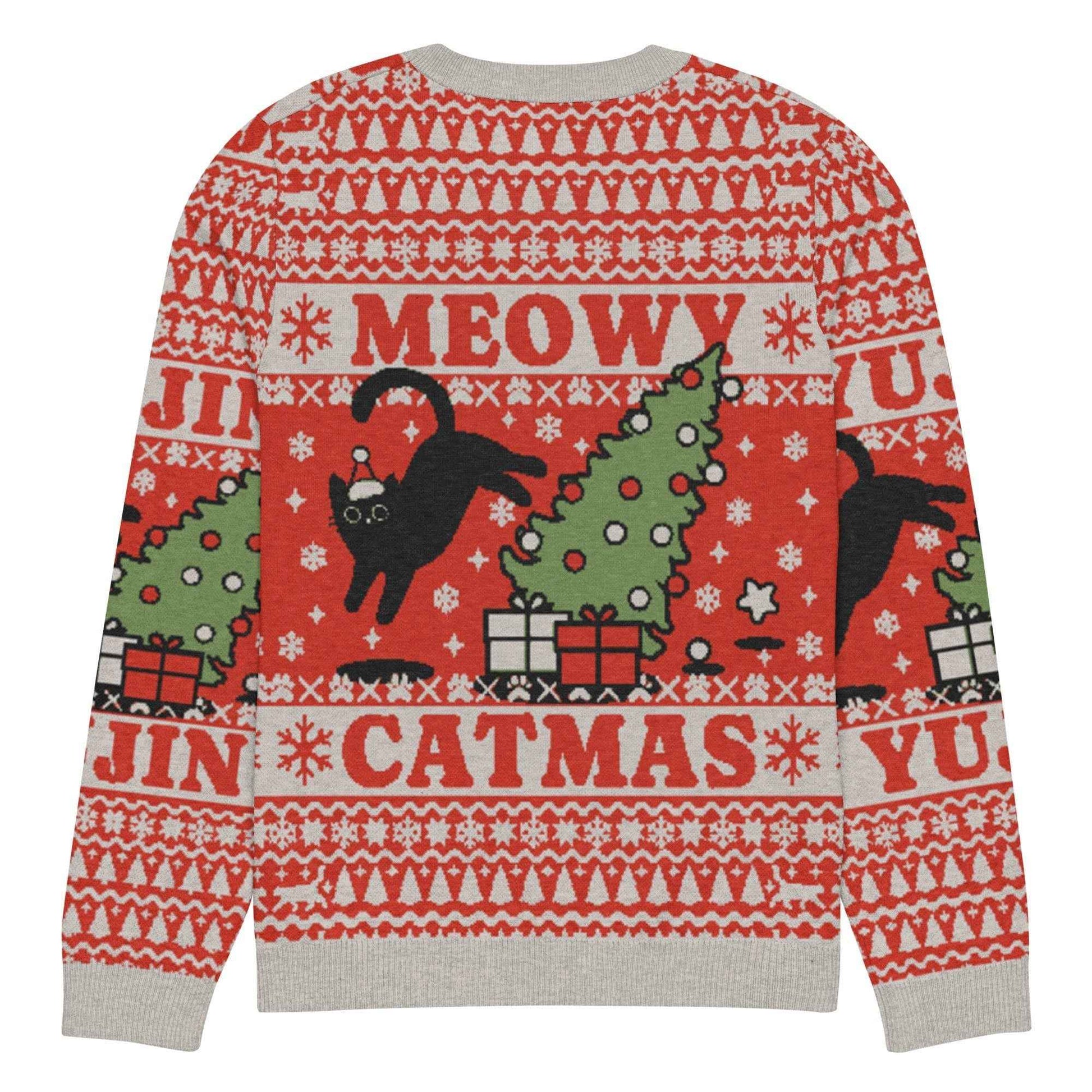 Meowy Catmas Cat Christmas Ugly Sweatshirt