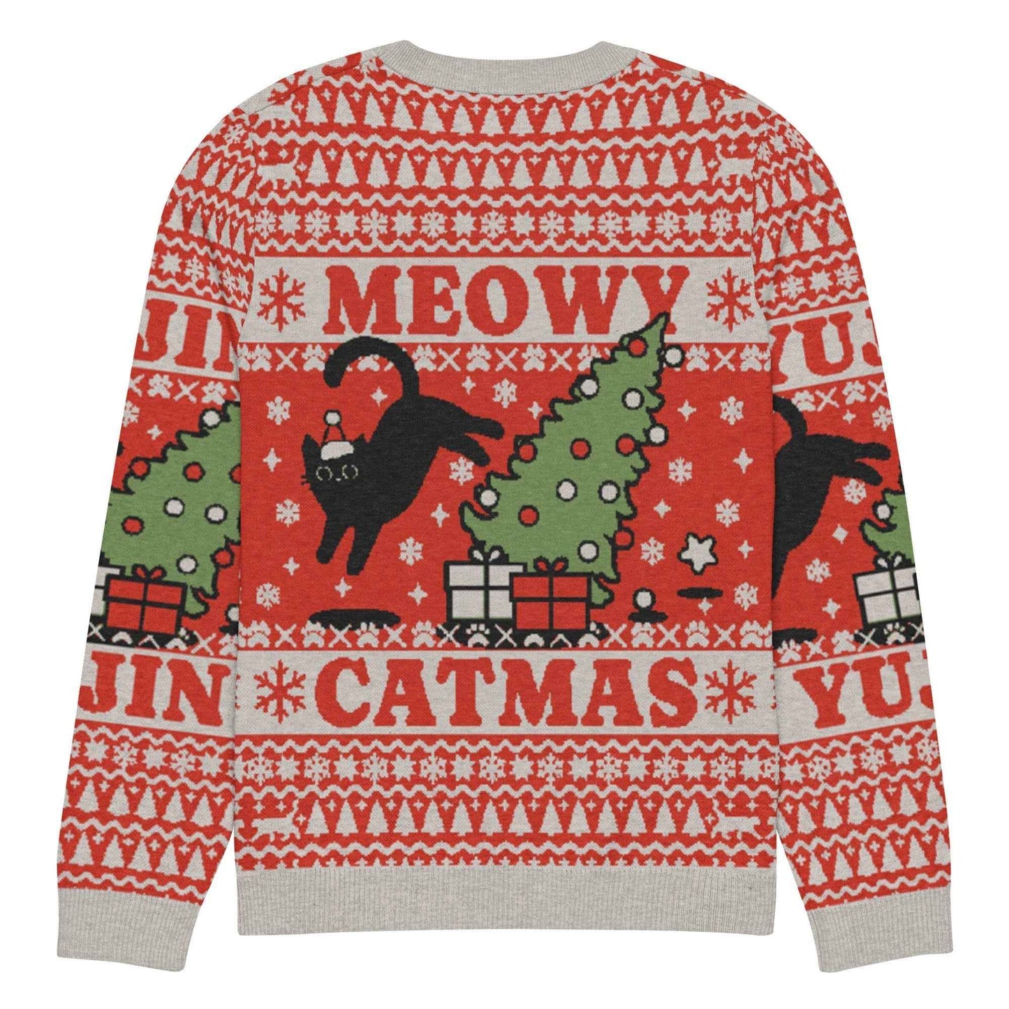 Meowy Catmas Cat Christmas Ugly Sweatshirt