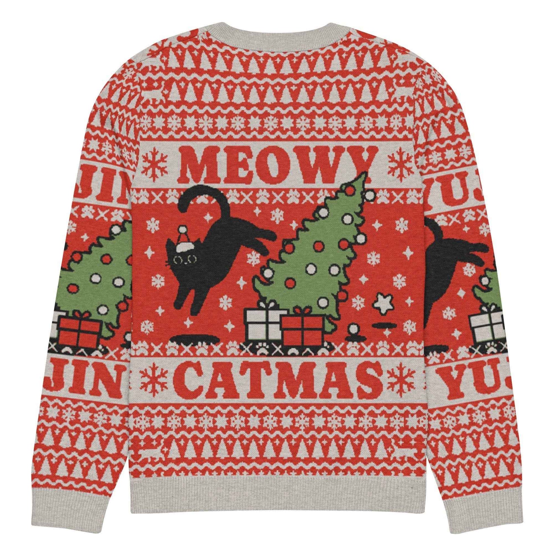 Meowy Catmas Cat Christmas Ugly Sweatshirt