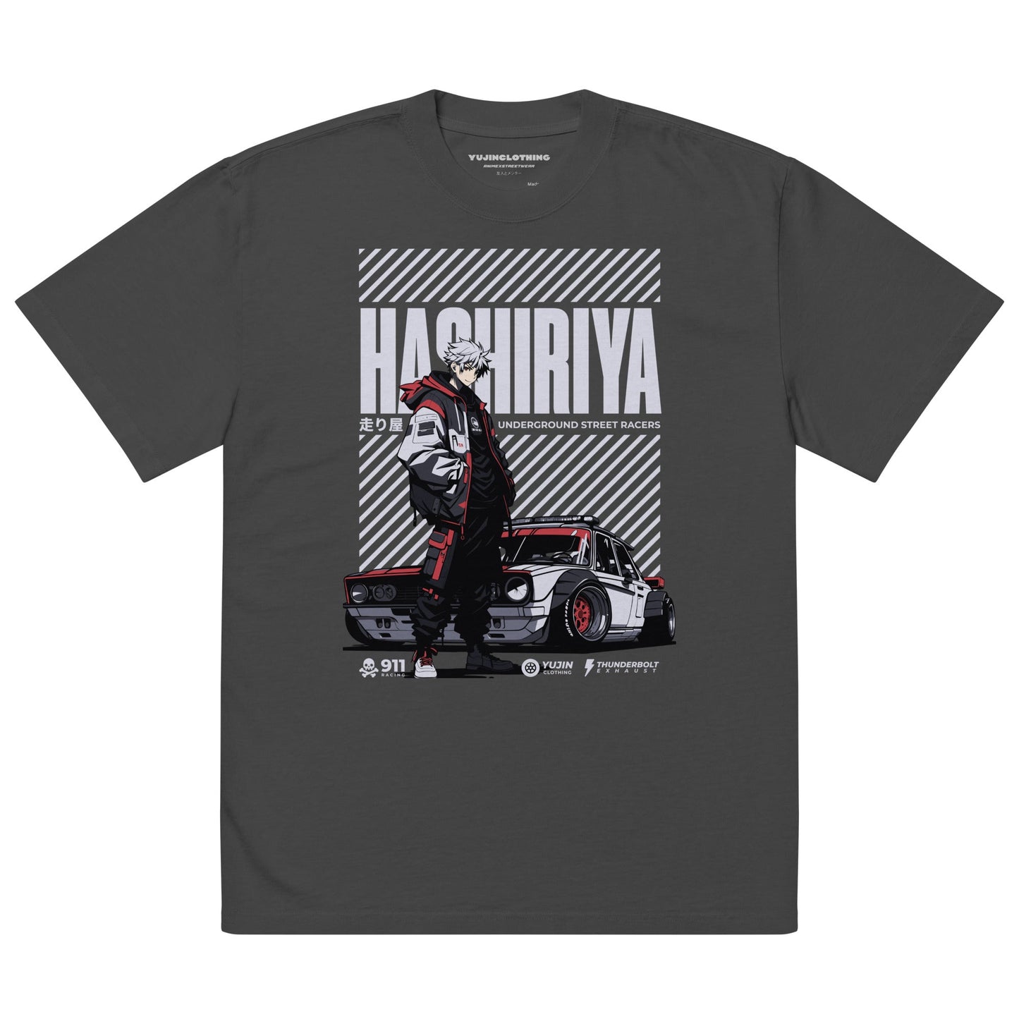 T-shirt surdimensionné délavé Hashiriya