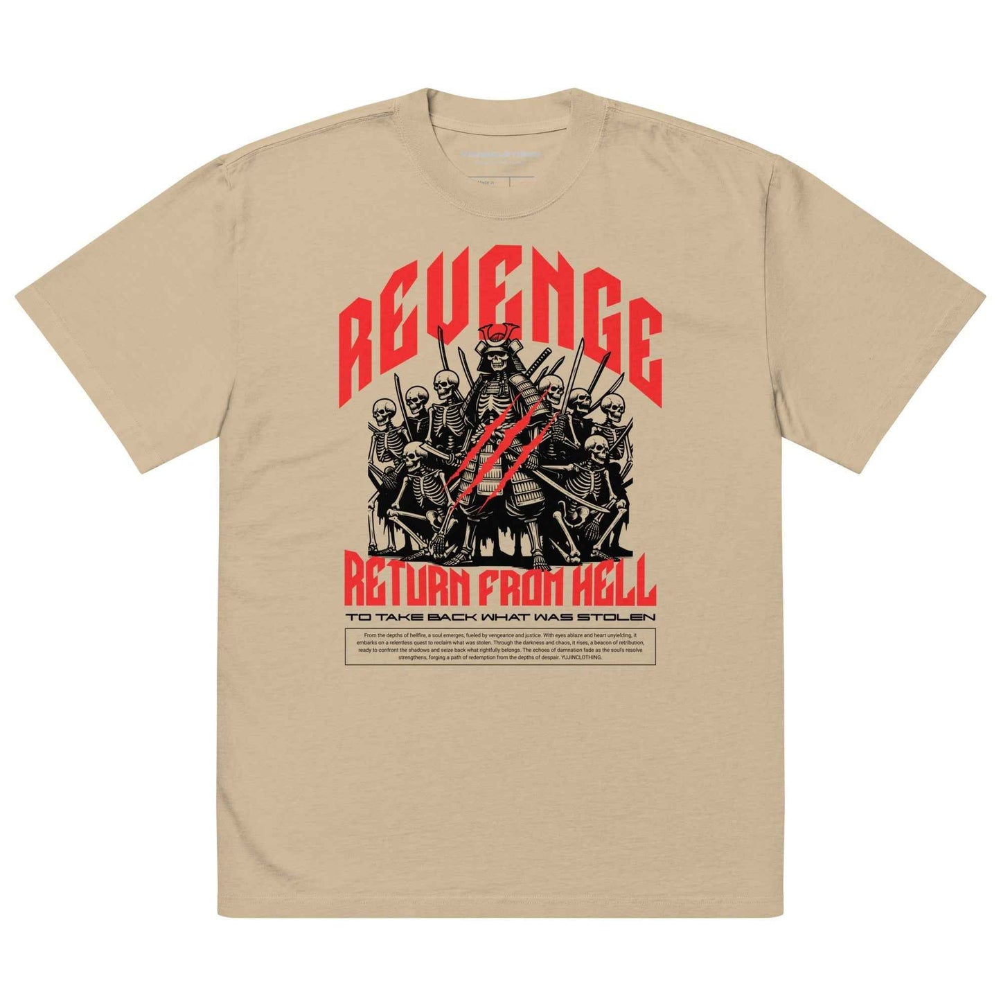 Revenge Oversized Faded T-Shirt