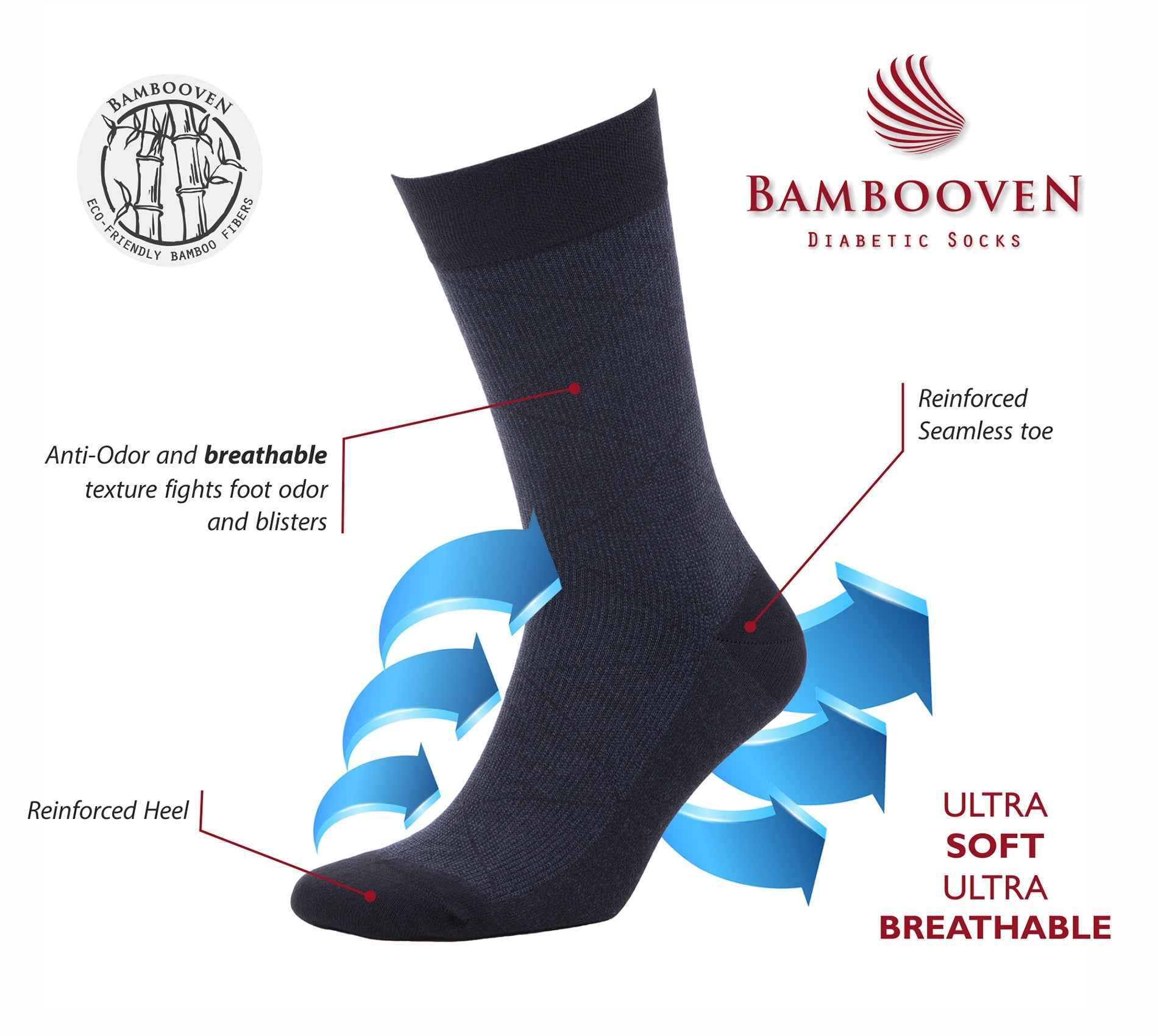 Men’s Bamboo Dress & Trouser Socks 6-Pack - 623
