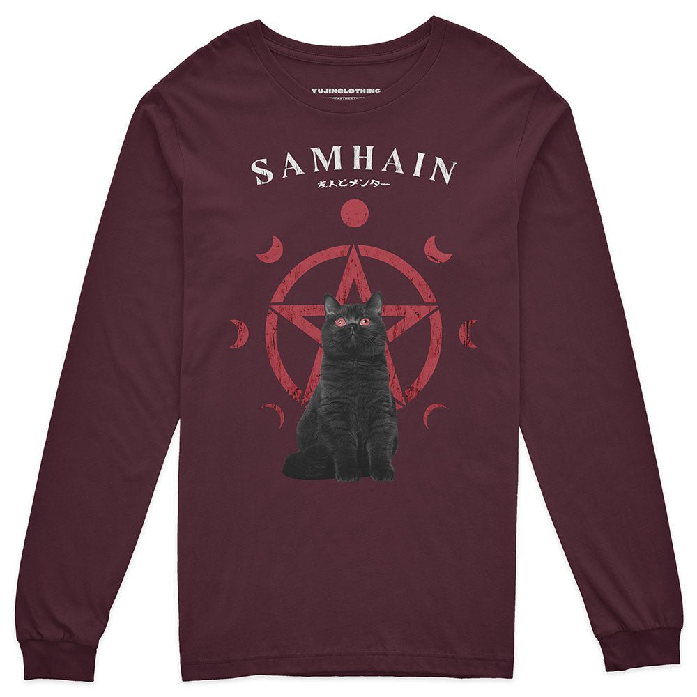 Samhain Cat Long Sleeve T-Shirt - Lolomo!